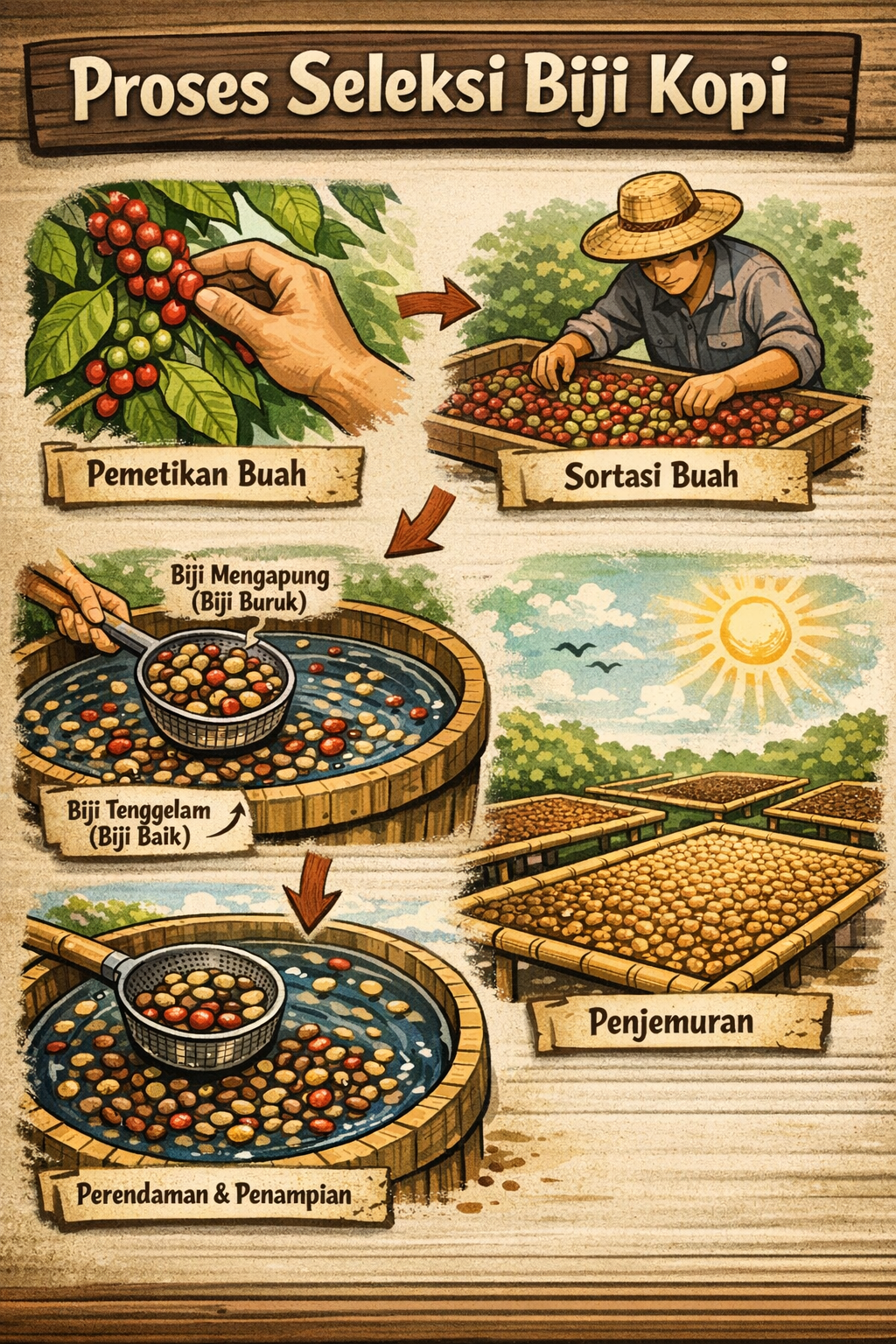 Proses Seleksi Biji Kopi Terbaik